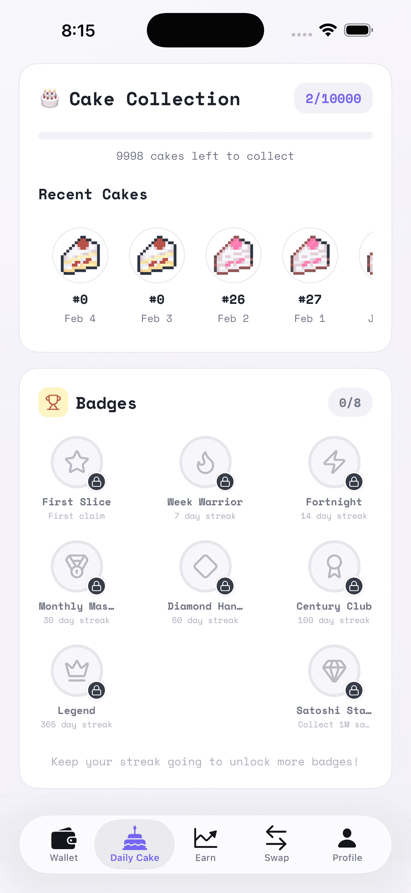 Wallet screen right